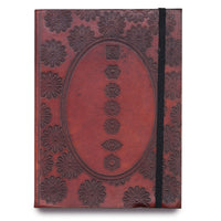 Vegetable-Tanned Leather Journal, Chakra Mandala, Small — view 7 of 8