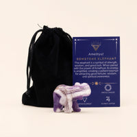 Amethyst Elephant, carved