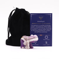 Amethyst Elephant, carved — view 2 of 2
