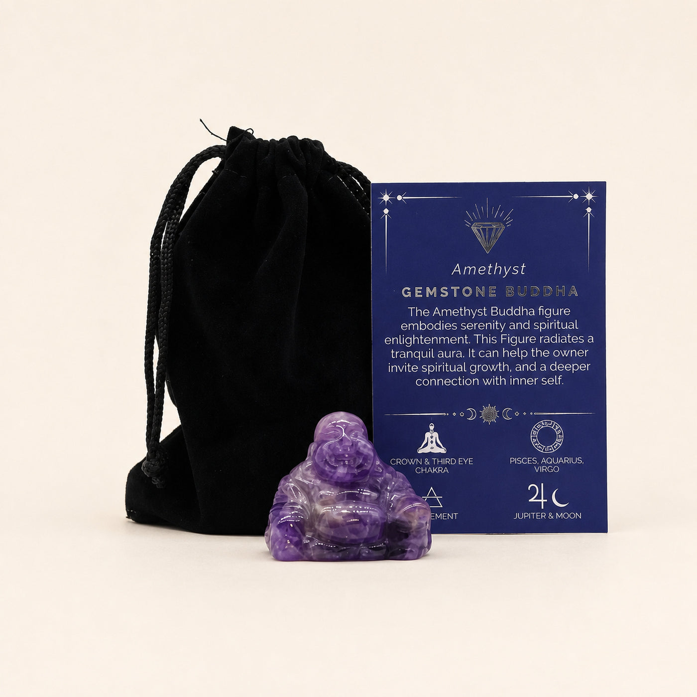 Amethyst Buddha, small