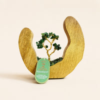Green Aventurine Tree Garden, open wood ring