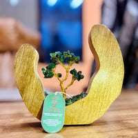 Green Aventurine Tree Garden, open wood ring — view 2 of 2