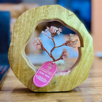 Rose Quartz Tree Garden, mango wood ring — view 2 of 2