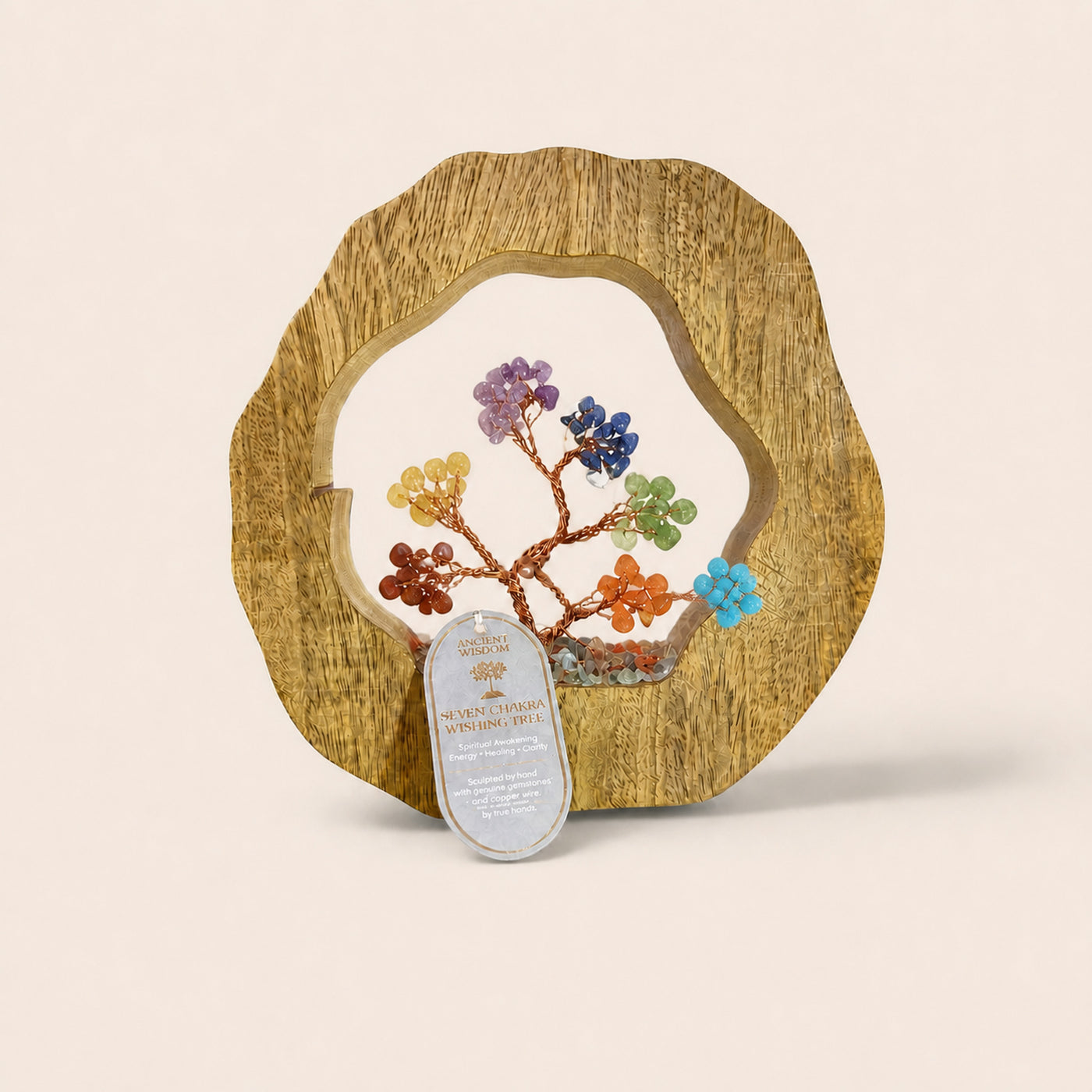 Seven Chakra Tree Garden, mango wood ring