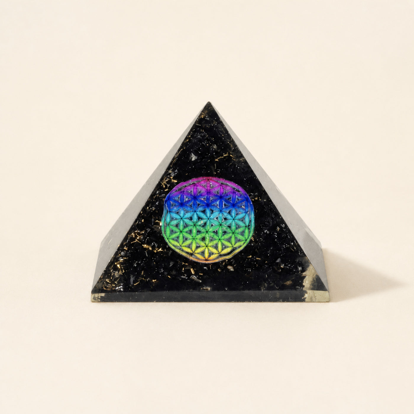 Flower of Life Orgonite Pyramid, small