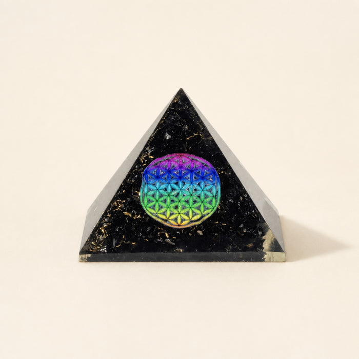 Flower of Life Orgonite Pyramid, small