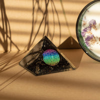 Flower of Life Orgonite Pyramid, small — view 4 of 4
