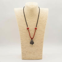 Obsidian Buddha Pendant on a Cord — view 3 of 5