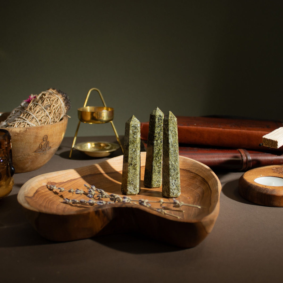 Epidote Obelisk, Six Faces, 11cm — view 3 of 5