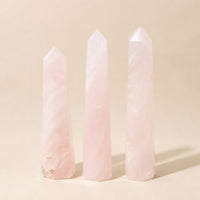 Rose Quartz Obelisk, Six Faces, 11cm