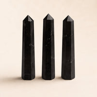 Black Tourmaline Obelisk, Six Faces, 11cm