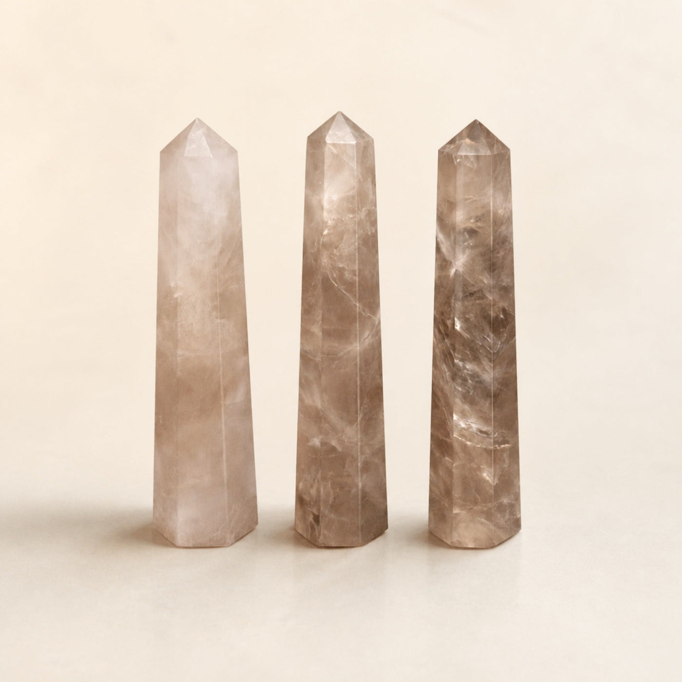Smoky Quartz Obelisk, Six Faces, 11cm
