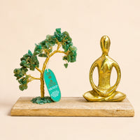 Gemstone Yoga Garden, Padmasana, Green Aventurine