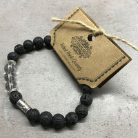 Lava Stone Bracelet, Hamsa & Chakra Beads — view 2 of 5