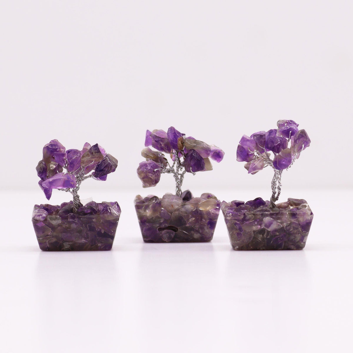 Mini Gemstone Tree on an Orgonite Base, Amethyst — view 5 of 7
