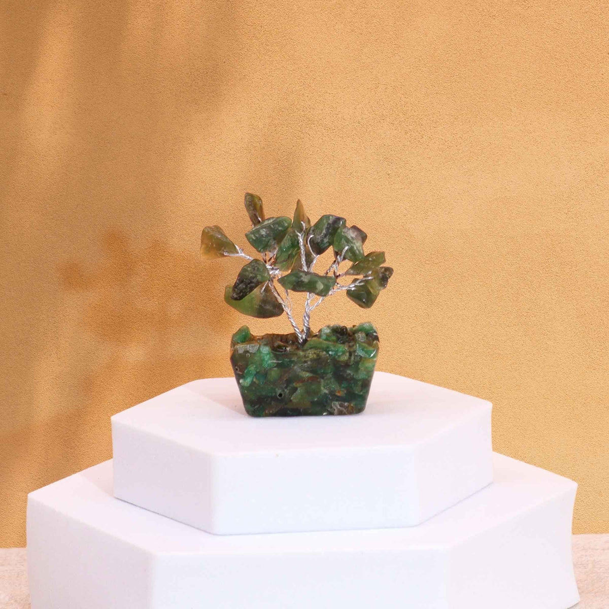 Mini Gemstone Tree on an Orgonite Base, Green Aventurine — view 3 of 7