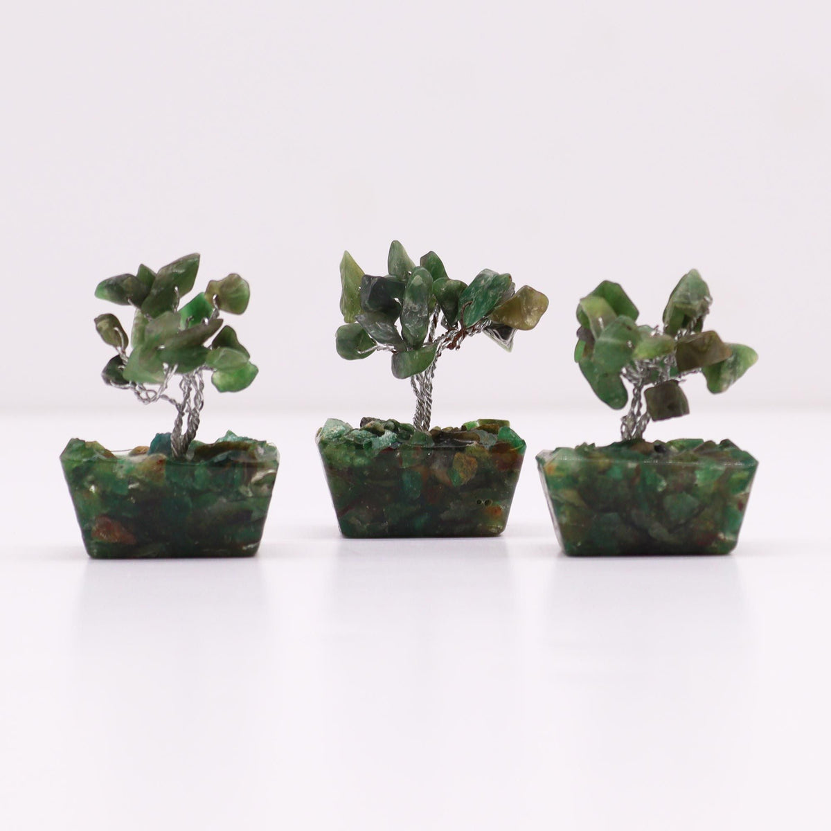 Mini Gemstone Tree on an Orgonite Base, Green Aventurine — view 6 of 7