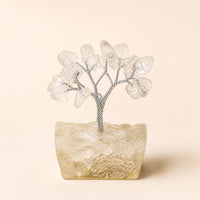 Mini Gemstone Tree on an Orgonite Base, Rock Quartz