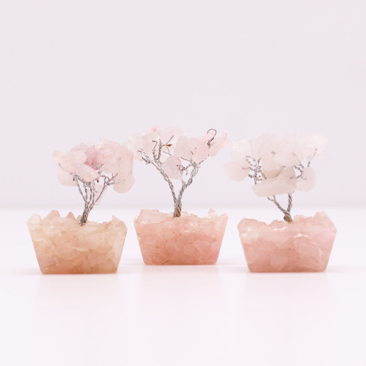 Mini Gemstone Tree on an Orgonite Base, Rose Quartz — view 4 of 7