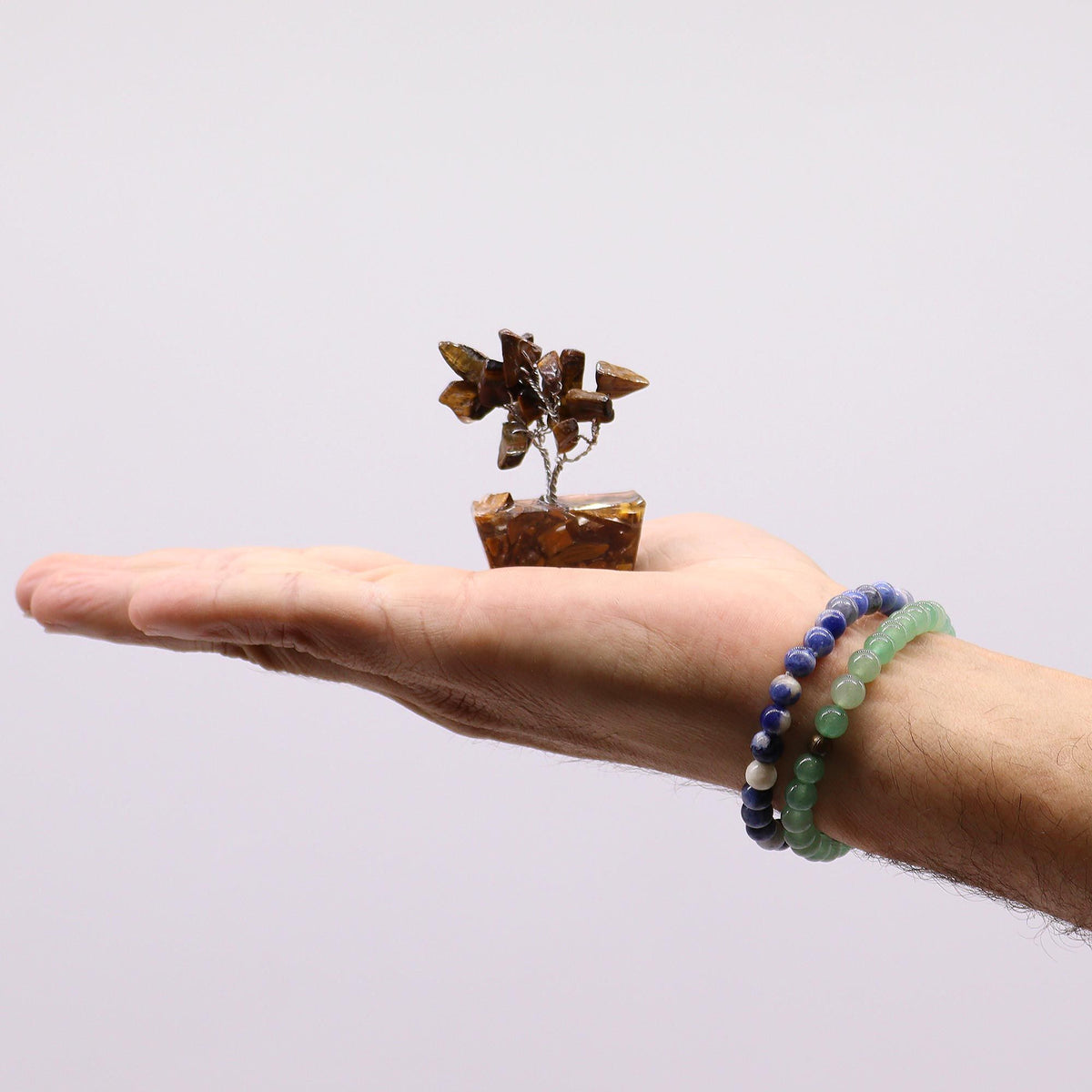Mini Gemstone Tree on an Orgonite Base, Tiger's Eye — view 5 of 7