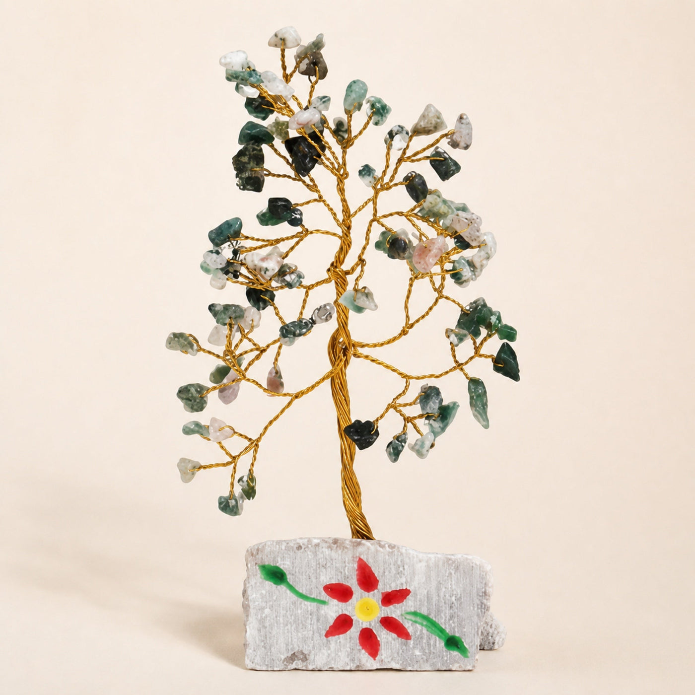 Gemstone Tree, Moss Agate, 80 Stones