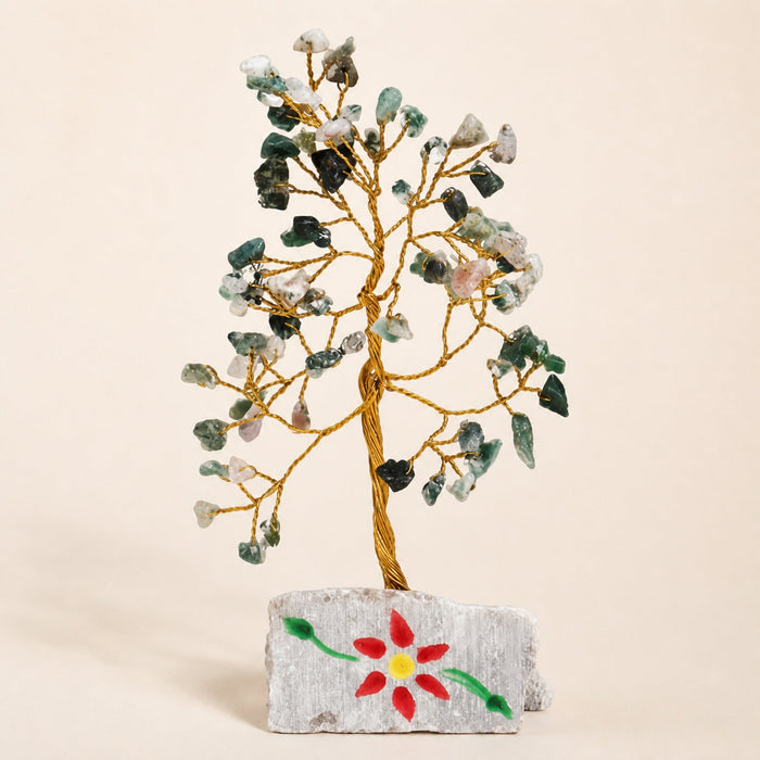 Gemstone Tree, Moss Agate, 80 Stones