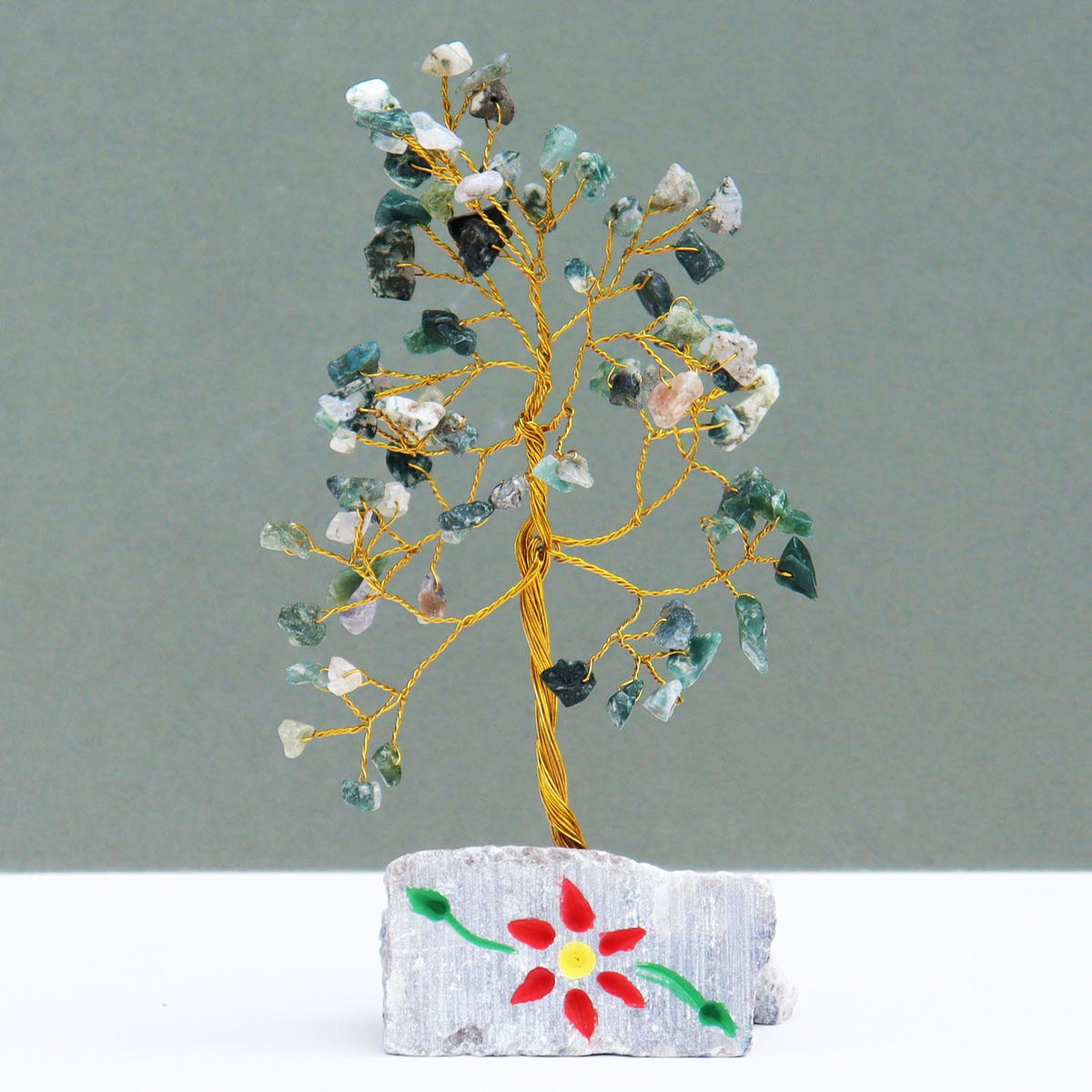 Gemstone Tree, Moss Agate, 80 Stones — view 3 of 3