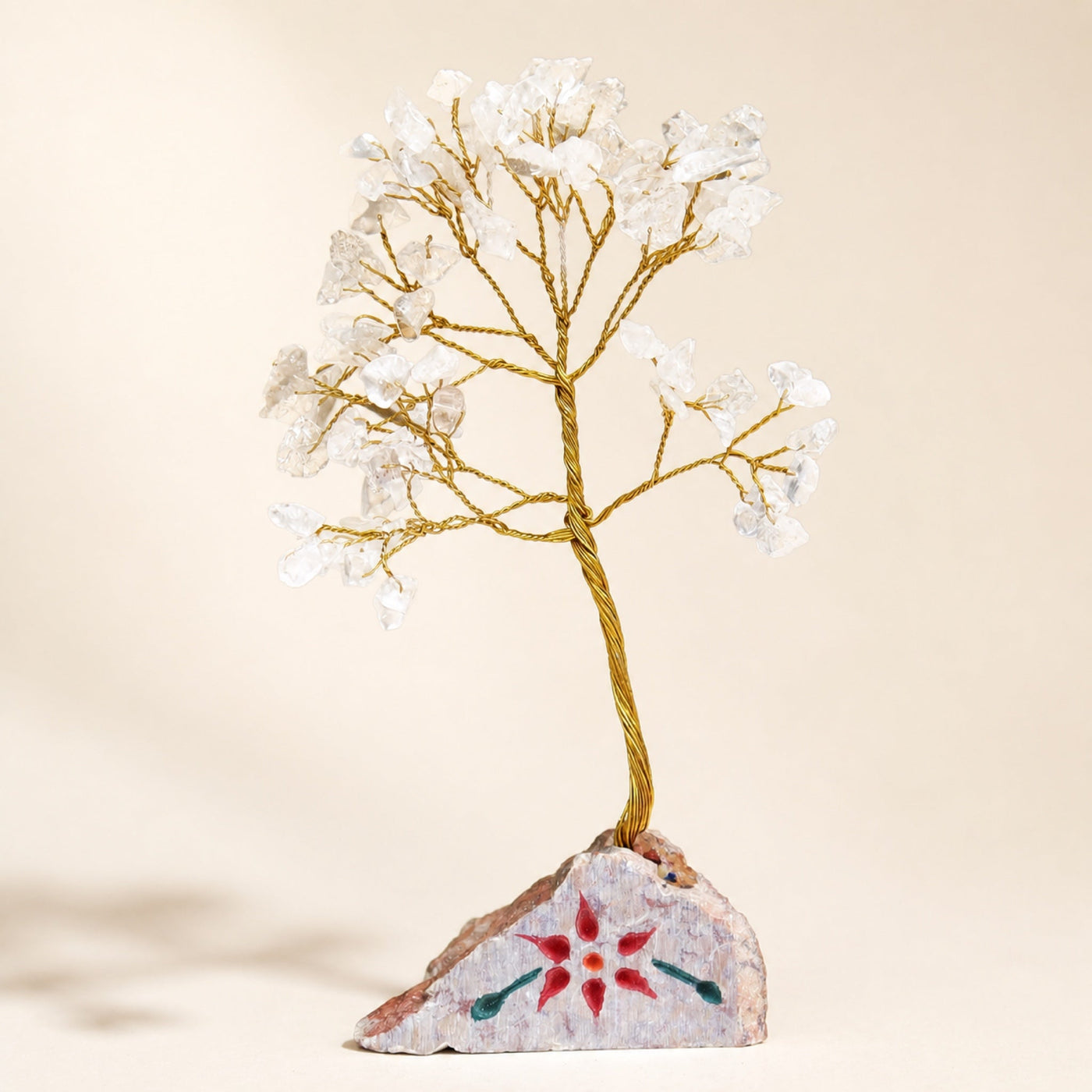 Gemstone Tree, Rock Crystal, 80 Stones