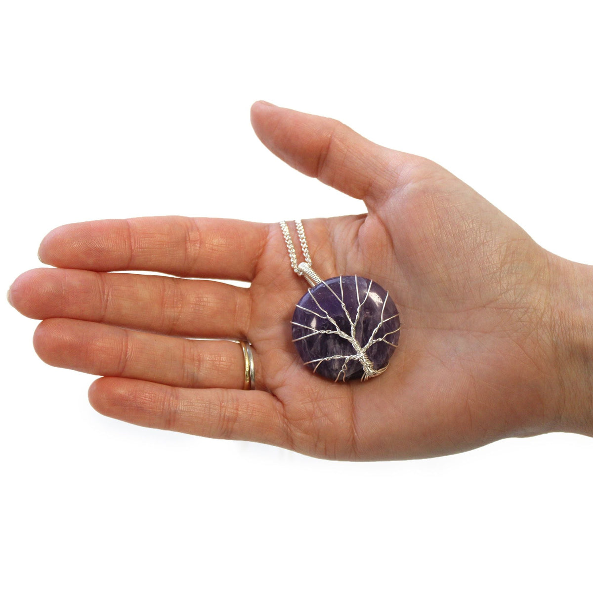 Tree of Life Gemstone Necklace, Amethyst — view 3 of 7