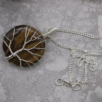 Tree of Life Gemstone Necklace, Tiger's Eye — view 3 of 5