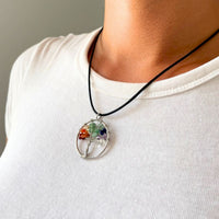 Tree of Life Pendant, Seven Chakra Stones — view 2 of 7
