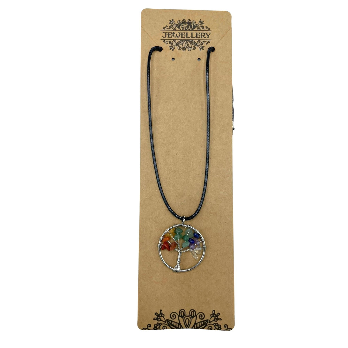 Tree of Life Pendant, Seven Chakra Stones — view 4 of 7