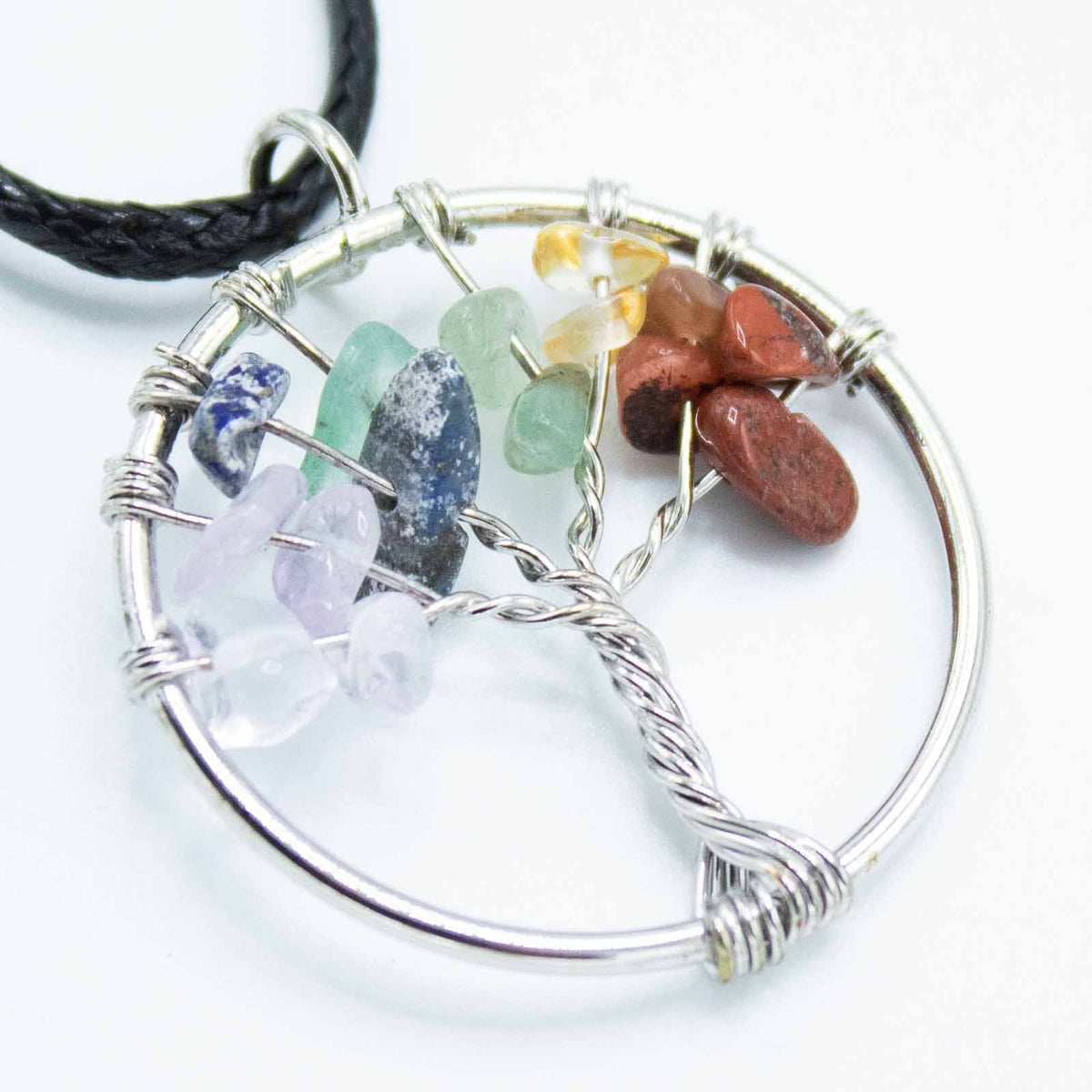 Tree of Life Pendant, Seven Chakra Stones — view 5 of 7