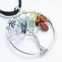 Tree of Life Pendant, Seven Chakra Stones — view 5 of 7