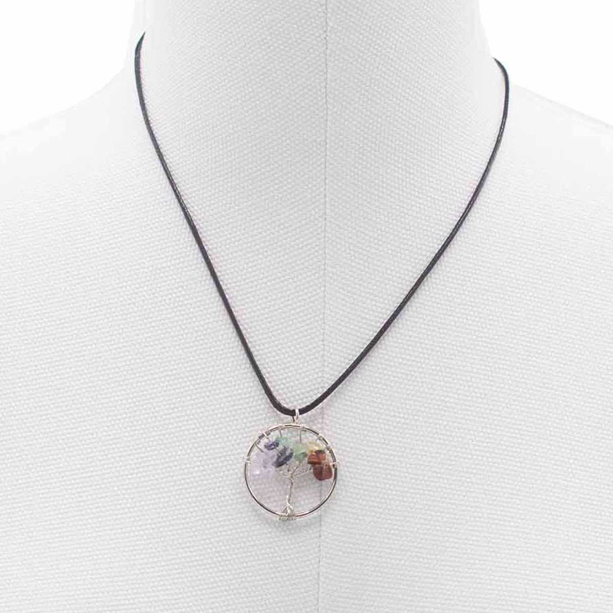 Tree of Life Pendant, Seven Chakra Stones — view 6 of 7