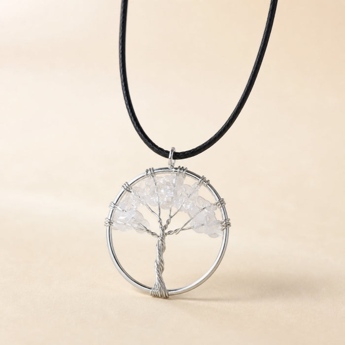Tree of Life Pendant, Rock Crystal