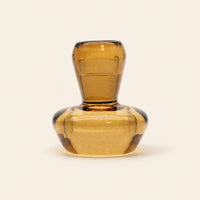 Mushroom Candle Holder, antique amber