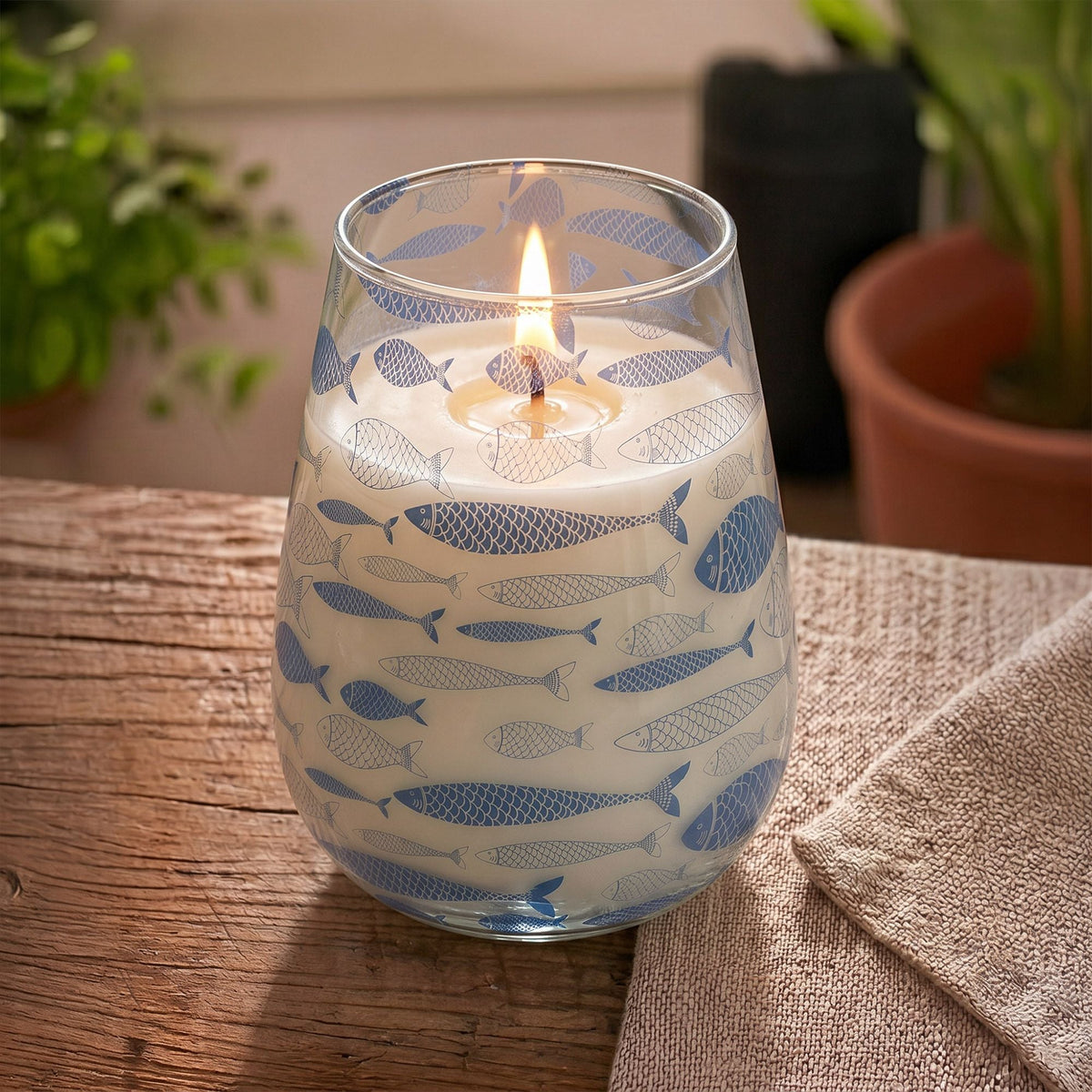 Seabreeze Tall Glass Jar Candle — view 2 of 6