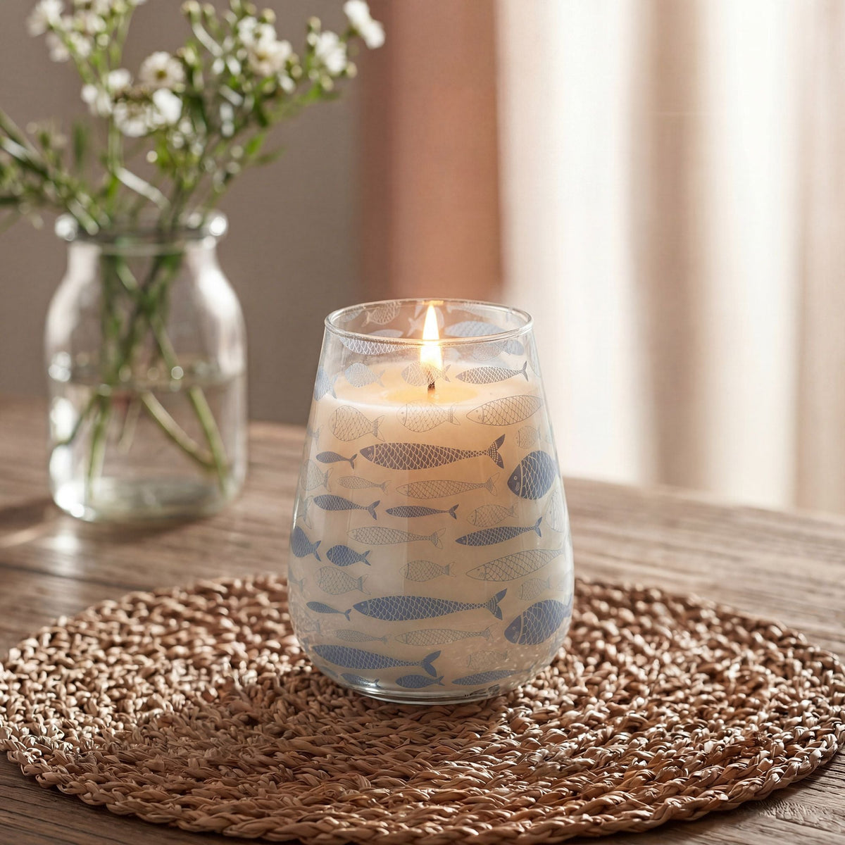 Seabreeze Tall Glass Jar Candle — view 4 of 6