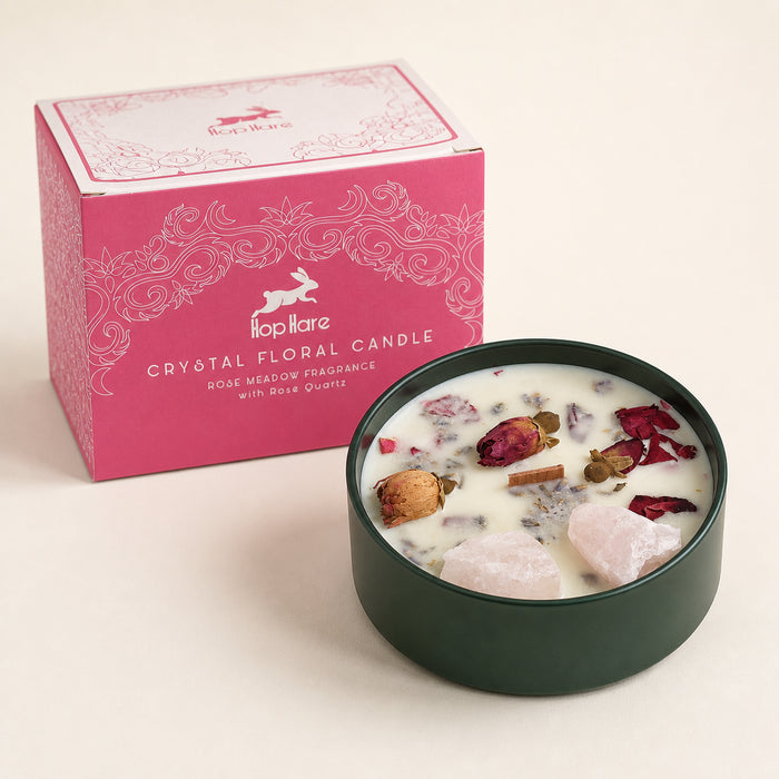 The Lovers Crystal Flower Candle