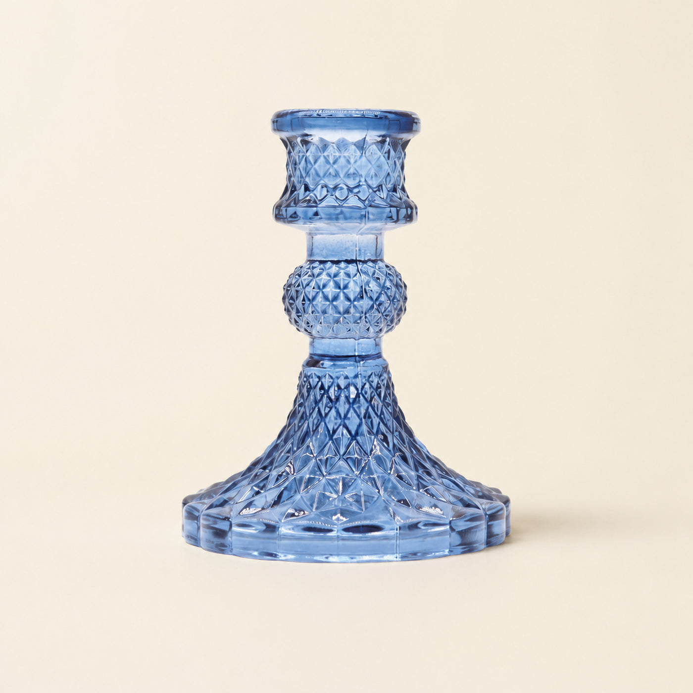 Vintage Candle Holder, royal blue
