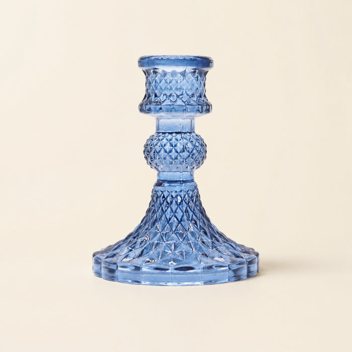 Vintage Candle Holder, royal blue