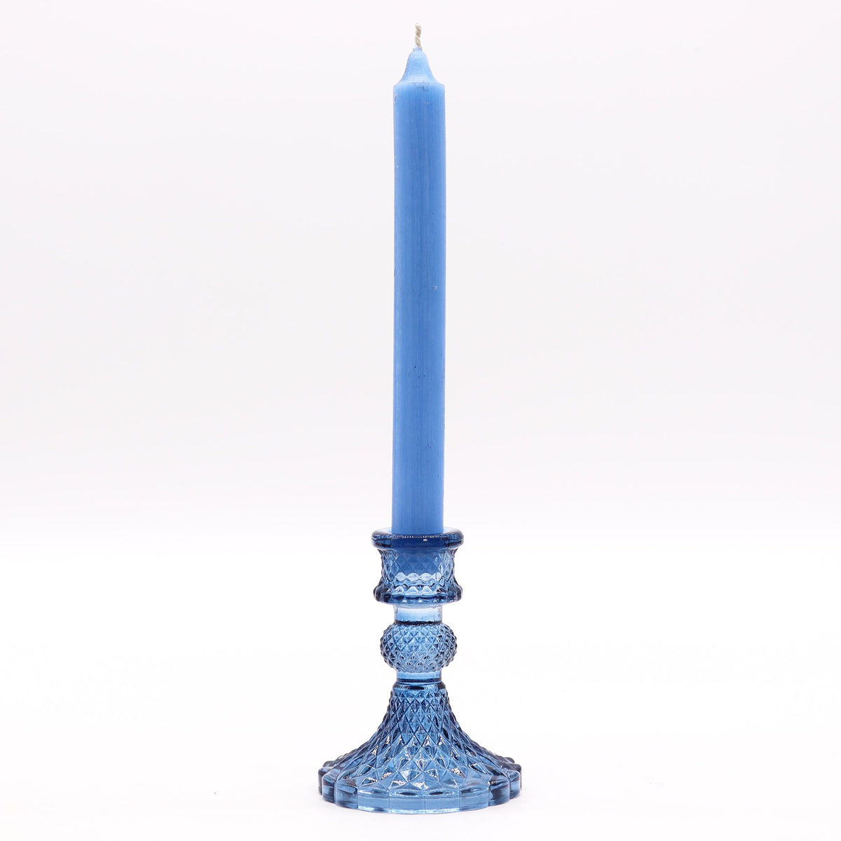 Vintage Candle Holder, royal blue — view 2 of 3