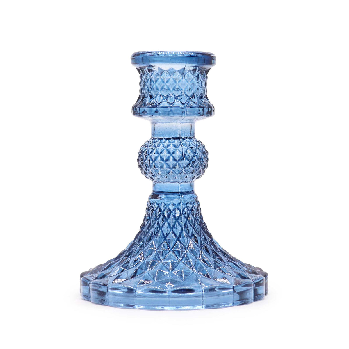 Vintage Candle Holder, royal blue — view 3 of 3