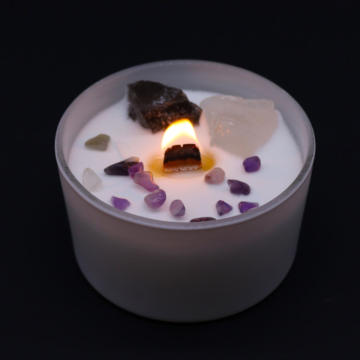 Chakra Crystal Candle, Crown, Ocean Breeze — view 3 of 6