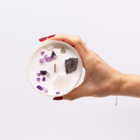 Chakra Crystal Candle, Crown, Ocean Breeze — view 4 of 6