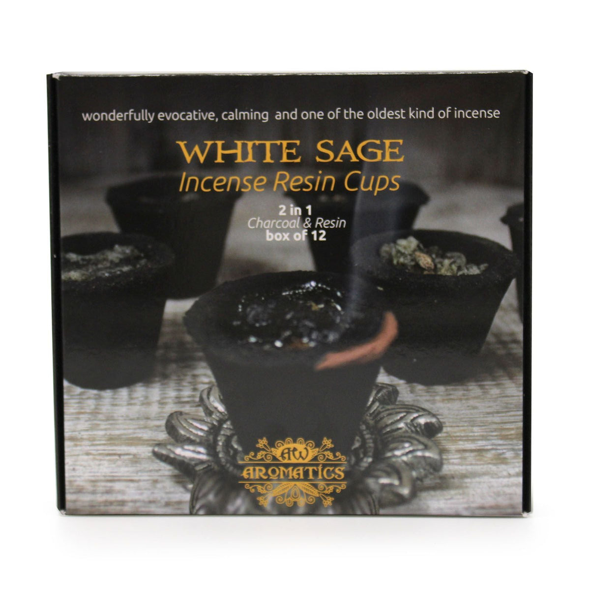 White Sage Resin Cups, box of 12 — view 5 of 6