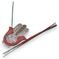 Hamsa Incense Holder, red and green — view 3 of 4