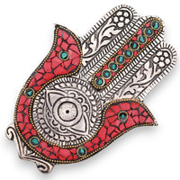 Hamsa Incense Holder, red and green — view 4 of 4