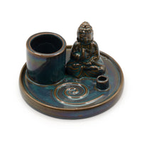 Buddha Incense Plate, Blue Ceramic — view 3 of 9